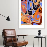 Picture frame by a reading coffee table in a living room