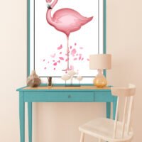 pink flamingo birds