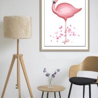 pink flamingo birds