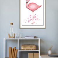 pink flamingo birds
