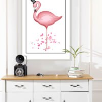 pink flamingo birds