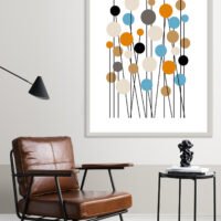 Picture frame by a reading coffee table in a living room